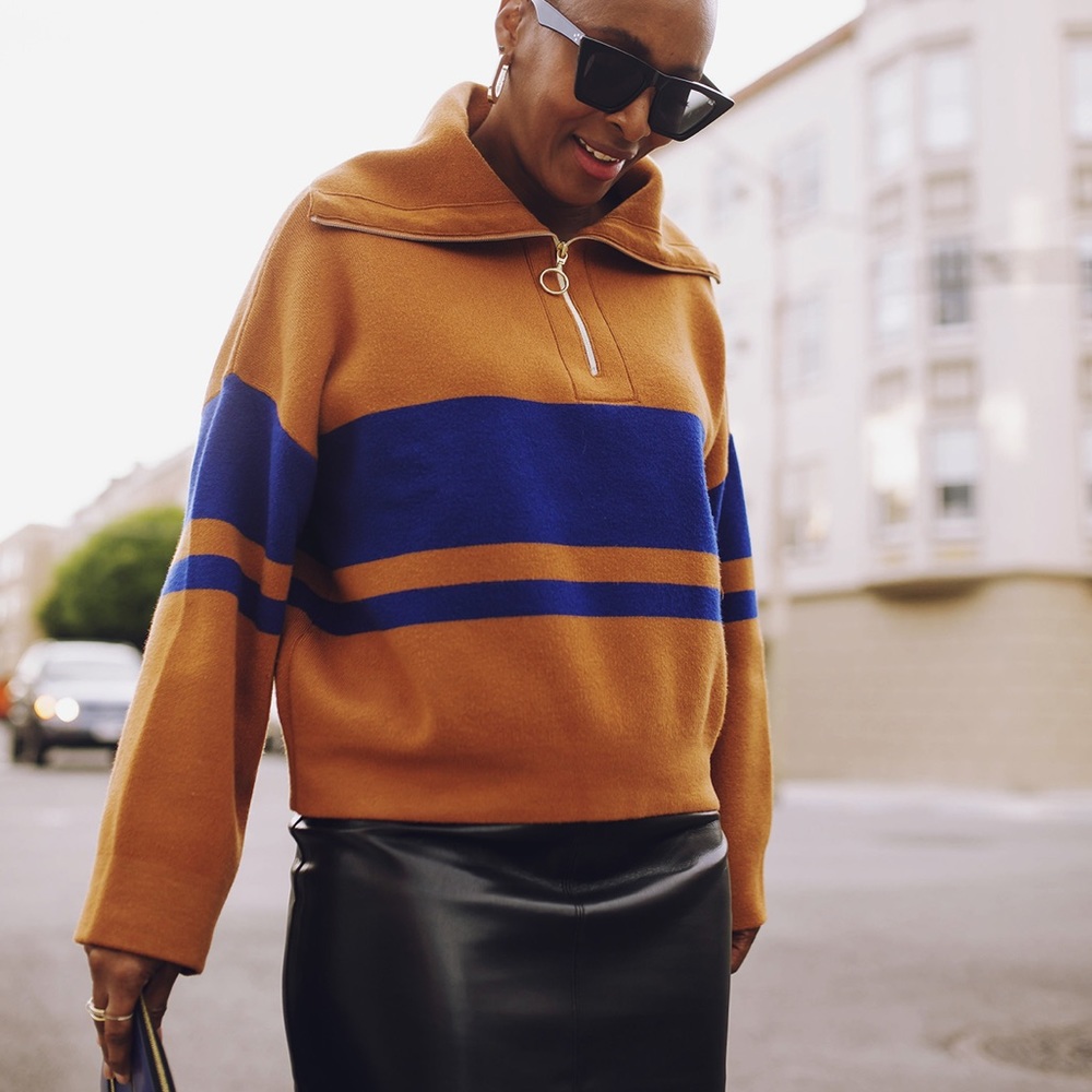 Mango half zip sweater
